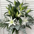Μπουκετα λουλουδιων - Λευκά λίλιουμ-οριεντάλ ΜΠΟΥΚΕΤΑ